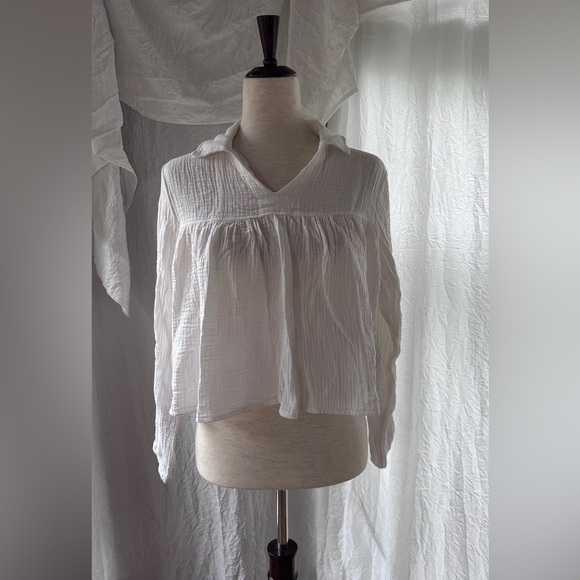 Hobbitcore  Inspired Collared Peasant Blouse - Picture 4 of 9